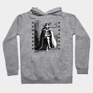 Remember Remember Guy Fawkes Day Vintage Illustration Hoodie